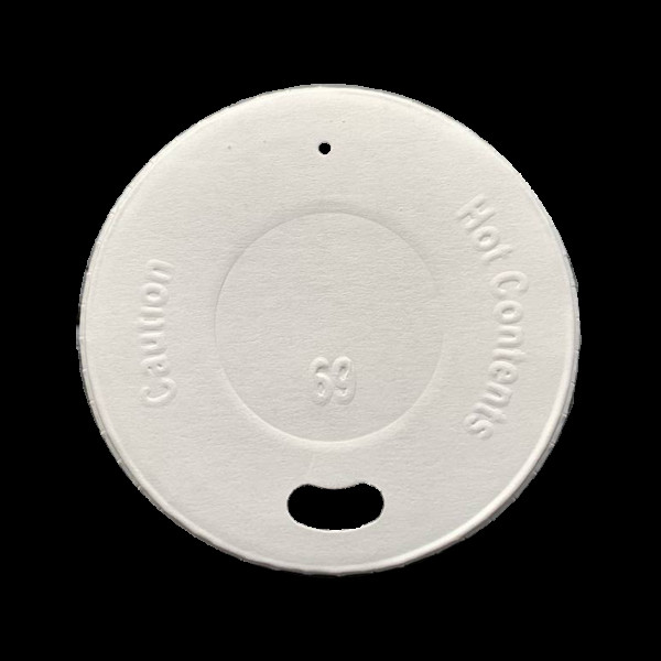 Кришка паперова для стакана біла 69мм (50/2450)