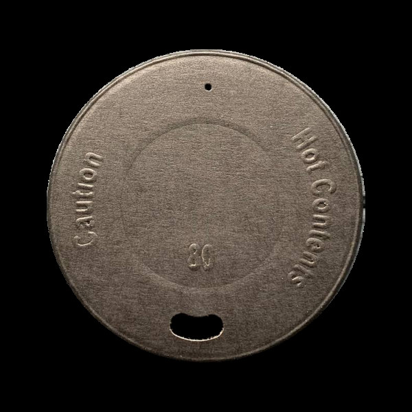 Кришка паперова для стакана чорна 80мм(50/1650)