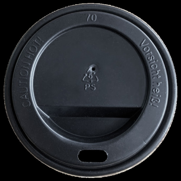 Кришка для стакана "Т" 70мм чорна (50/2000) T70