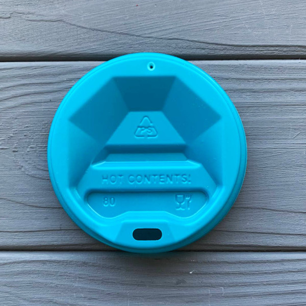 Крышка для стакана Бирюзовая 91 мм