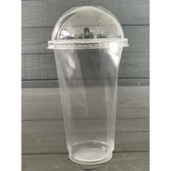Стакан з купольною кришкою 500 мл грані (100/1000) 95143