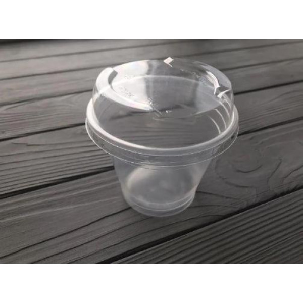 Стакан куполообразный 280 мл. (ровная крышка) (100/1000) 95073Р