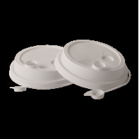 Кришка для стакана Bubble Tea з поїлкою Ø90мм БІЛА матова (50/1000)(KWBT90)