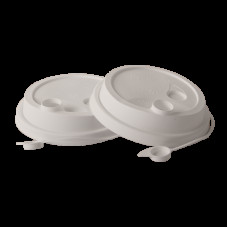 Кришка для стакана Bubble Tea з поїлкою Ø90мм БІЛА матова (50/1000)(KWBT90)