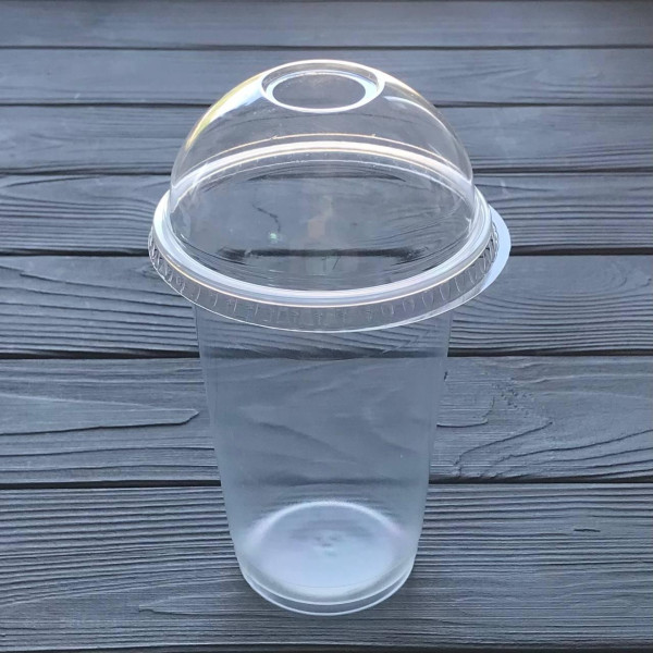 Стакан коктейльный с крышкой 420мл (50шт|уп/20уп|ящ)
