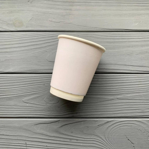 Стакан паперовий двошаровий 180мл Білий (25шт/уп|1200шт) 69мм