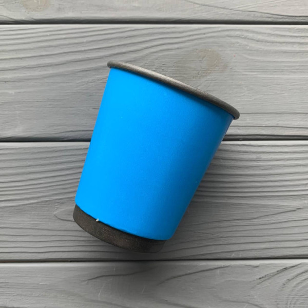 Стакан двухслойный голубой 250 мл TDWBlue250 (20шт/уп|600шт/ящ) 80мм