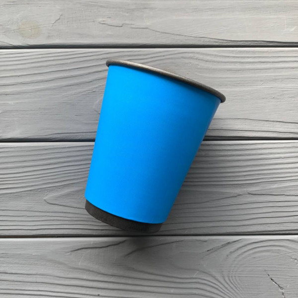 Стакан двухслойный голубой 350 мл TDWBlue350 (20шт/уп|500шт/ящ) 91мм