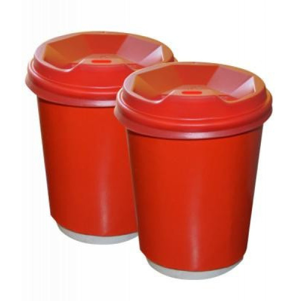 Стакан червоний 350 мл двошаровий