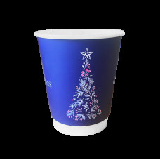 Стакан двошаровий "Merry Christmas" 350мл (25шт/уп|20уп/ящ) 90мм UMDMC350(UMDMC350)