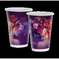 Double wall стакан Квітка 500 мл (двошаровий) 20/300 90мм FC(FCDW500cvitca)