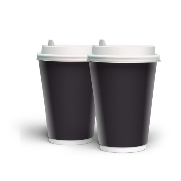 Double wall склянку Чорний 400 мл (двошаровий)