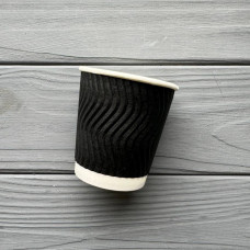 Стакан гофрований Чорний 110мл (35шт/уп|36уп/ящ) UMGB110-35(UMGB110-35)