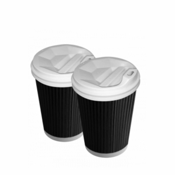 Стакан гофрированный 110 мл Черный
