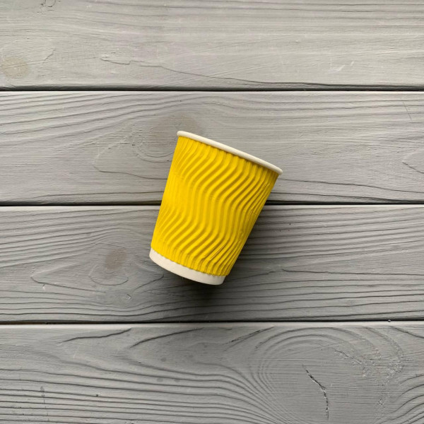 Стакан гофрированный желтый 110мл TGY110 (20шт/уп|800шт/ящ)