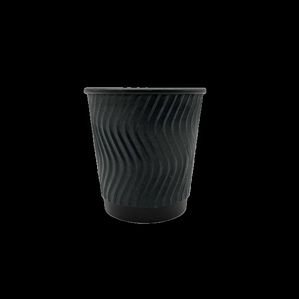 Стакан гофра Double Black 110мл (30шт/уп|48уп/ящ) UMGBB110