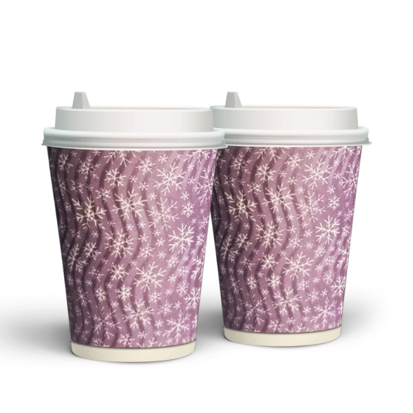 Гофростакан 185 мл Сніжинка