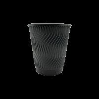 Стакан гофра Double Black 175мл (30шт/уп|35уп/ящ) 72мм UMGBB175