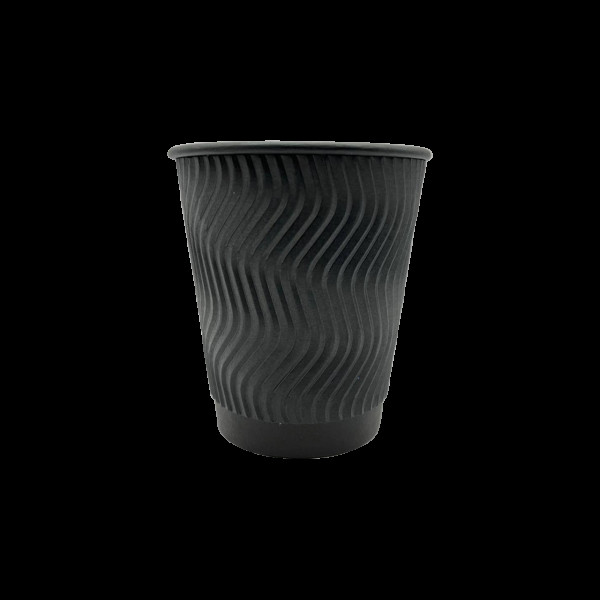 Стакан гофра Double Black 175мл (30шт/уп|35уп/ящ) 72мм UMGBB175