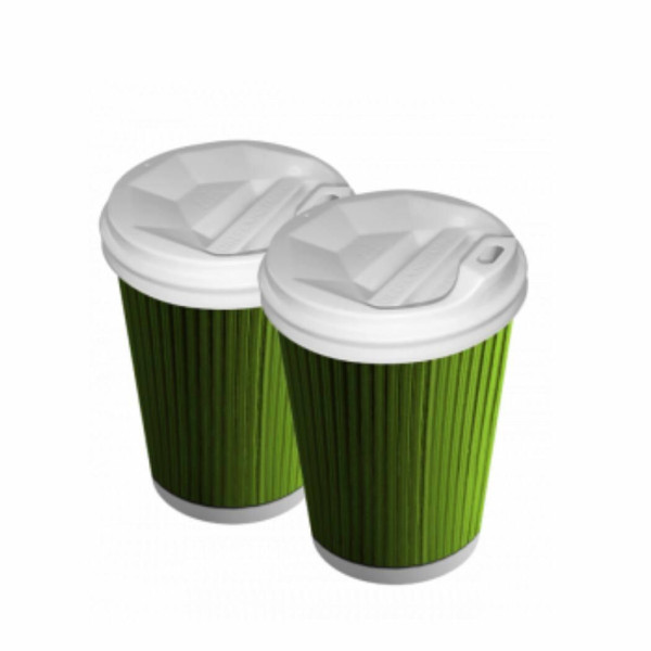 Стакан гофрований 350 мл Зелений