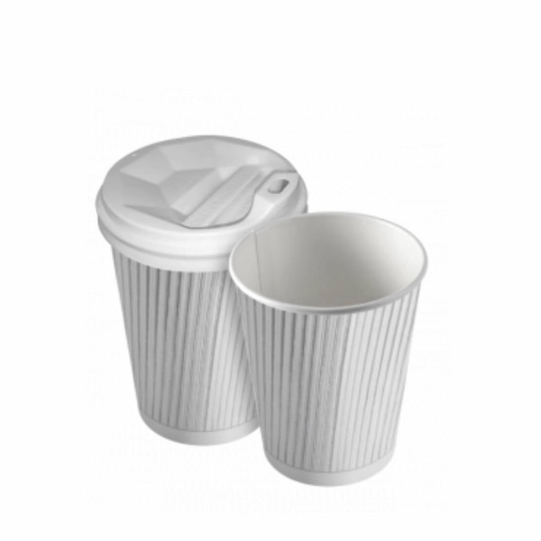 Стакан гофрированный 350 мл Белый
