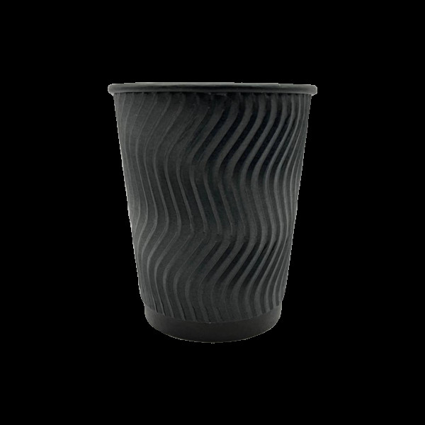 Стакан гофра Double Black 250мл (30шт/уп|28уп/ящ) 80мм UMGBB250