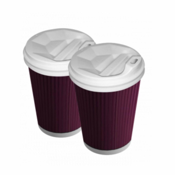 Стакан гофрований 250 мл Бордовий