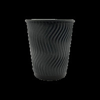 Стакан гофра Double Black 250мл (25шт/уп|20уп/ящ) 80мм UMGBB250-25(UMGBB250-25)