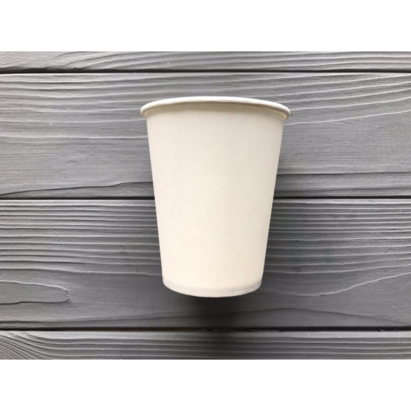 Стакан белый однослойный 250мл KV 77мм (2000шт/уп)
