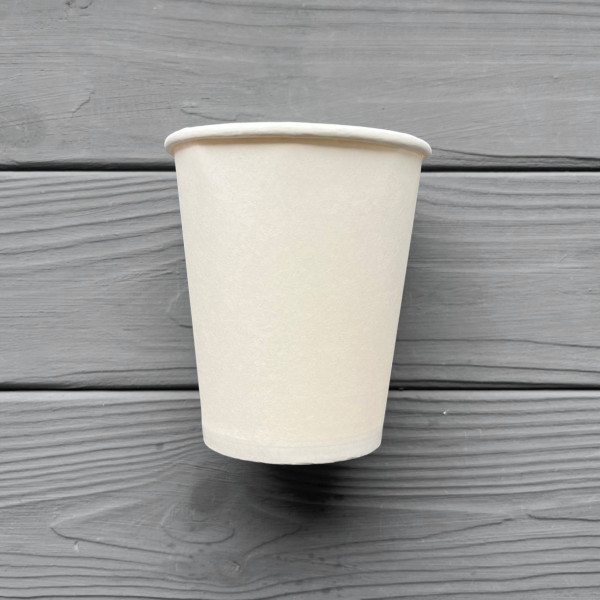 Стакан одношаровий білий 300мл T300W (50шт/уп|1000шт/ящ) 80мм