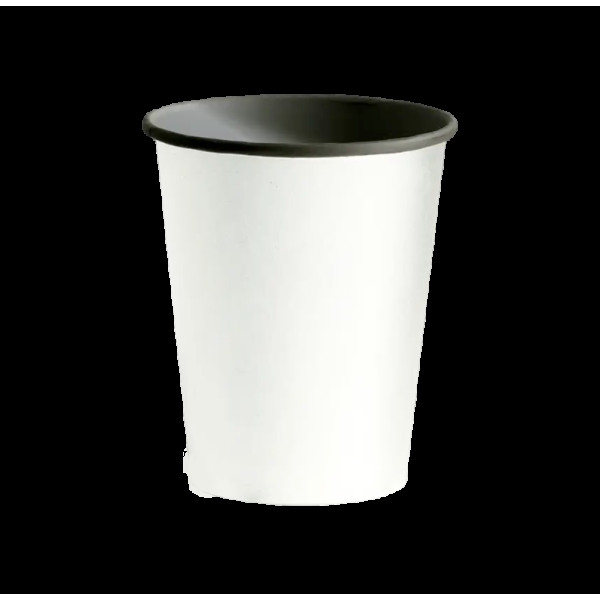 Стакан одношаровий біло-чорний 180мл (50шт/уп|2800шт/ящ) PLWB180(PLWB180)