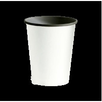 Стакан одношаровий біло-чорний 270мл (50шт/уп|1800шт/ящ) PLWB270(PLWB270)