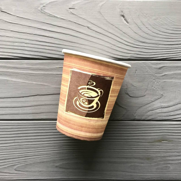 Стакан одношаровий Hot Coffee 300 мл T300H (50шт/уп|1000шт/ящ) 80 мм