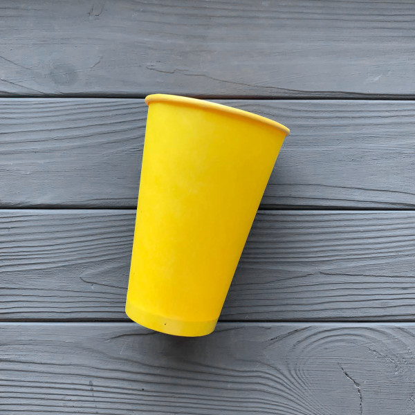 Стакан одношаровий Total Yellow 500мл TTY500 (35шт/уп|700шт/ящ) 91мм