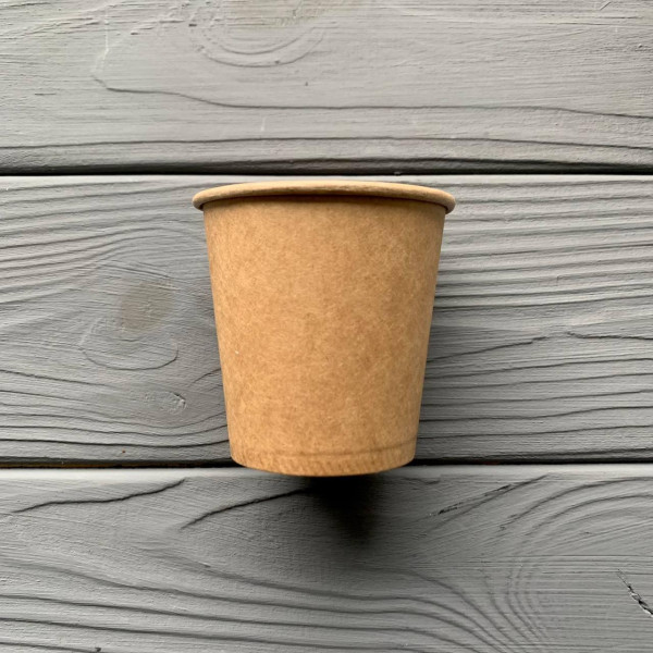 Стакан одношаровий крафт 110мл T110K (50шт/уп|4200шт/ящ)