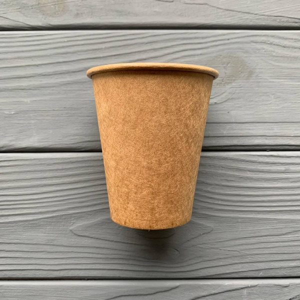 Стакан картонний 175 мл крафт (50шт/уп|1500шт/ящ)