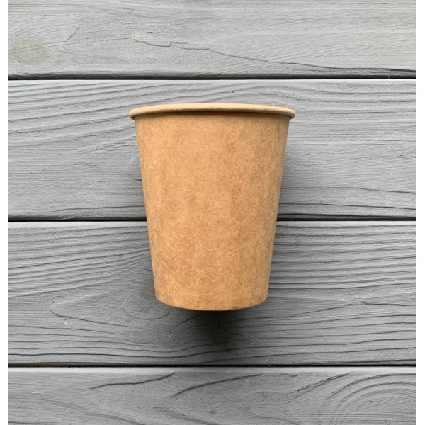Стакан одношаровий крафт 300мл T300K (50шт/1000шт/ящ) 80мм