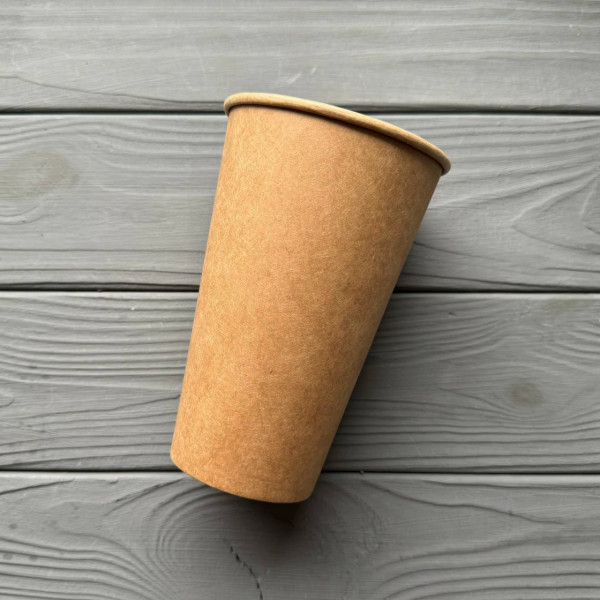 Стакан одношаровий ЕКО Крафт 450мл 89мм (50шт/уп|24уп/ящ) UMEK450