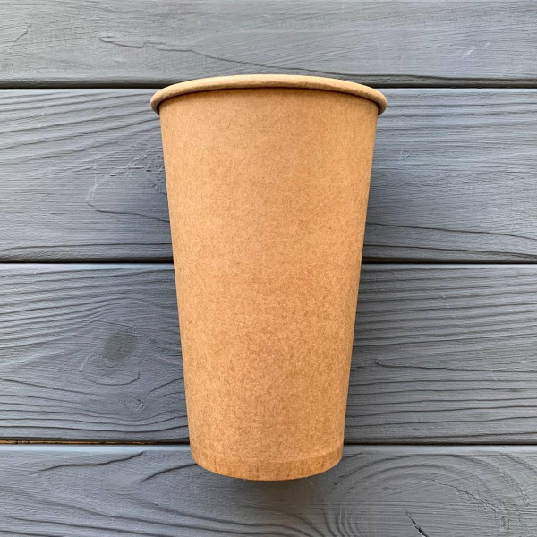 Стакан крафт одношаровий 500мл KV 88мм (1500шт/ящ)