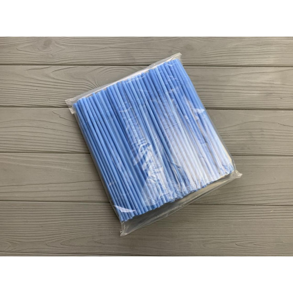 Трубочка гофра голубая 200 шт
