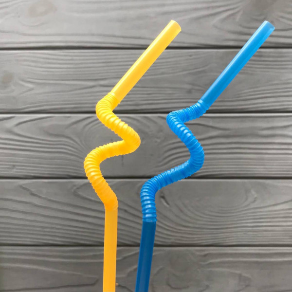 Трубочка Артистик мікс (довга гофра) (100шт/уп)