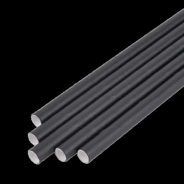 Трубочка паперова чорна. D10-195мм (50шт/уп) ТПЧ10-195