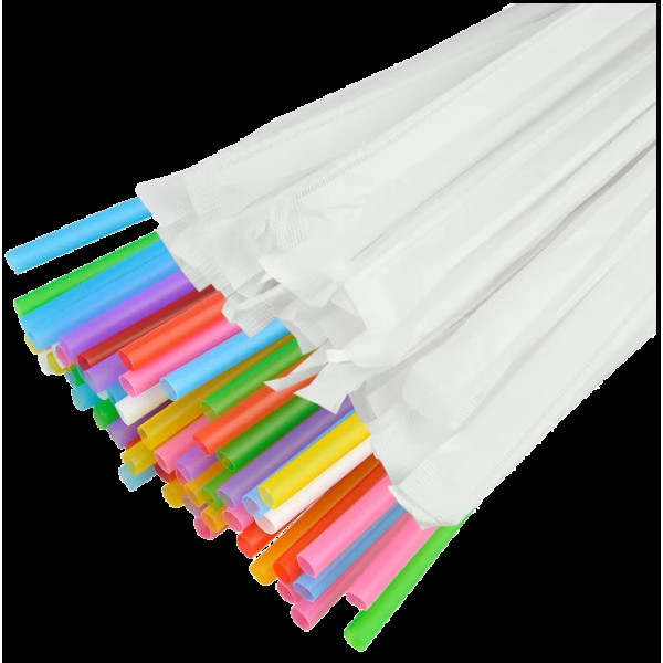 Трубочка в індивід. уп (папір) рівна МІКС 200шт/уп TR42(TR42)