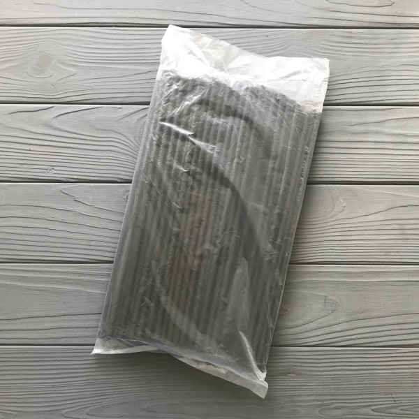 Трубочка Артистик чорна (довга гофра) (100шт/уп)