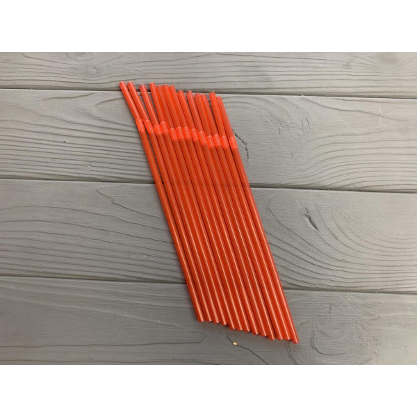 Трубочка гофра красная 200 шт
