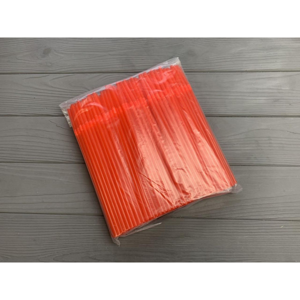 Трубочка гофра красная 200 шт
