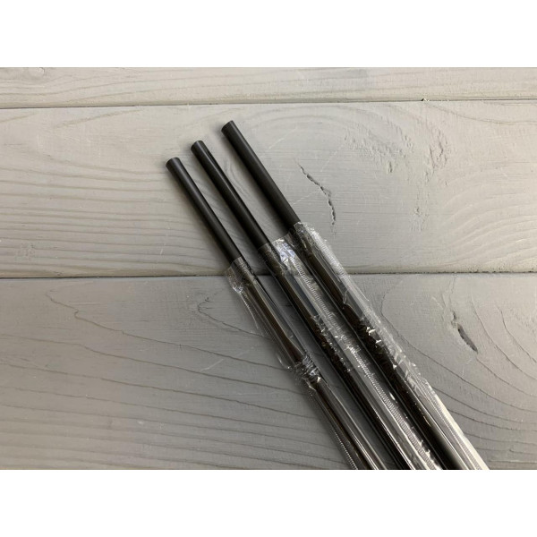 Трубочка в индивидуальной упаковке, пленка, черная фрешка 300 шт