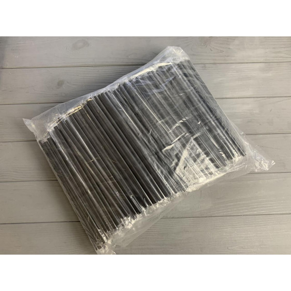 Трубочка в индивидуальной упаковке, пленка, черная фрешка 300 шт