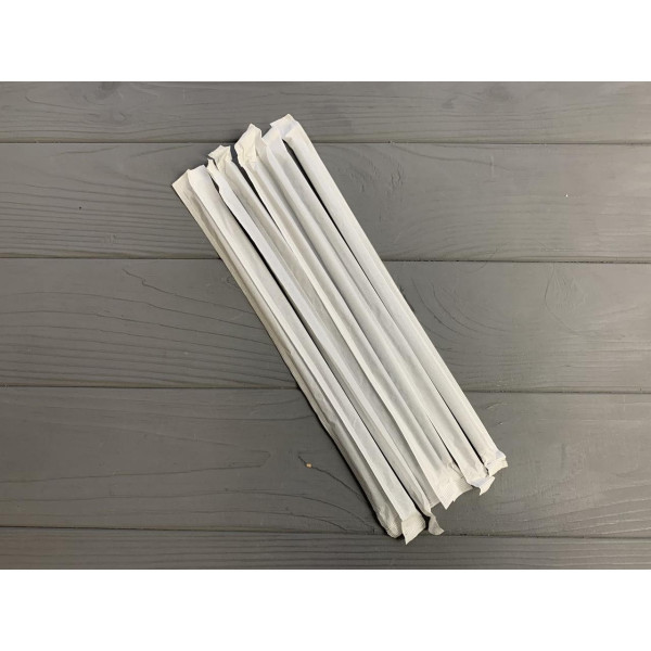 Трубочка в индивидуальной упаковке ровная, черная 200 шт.