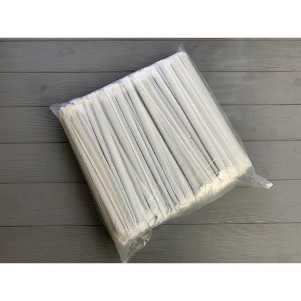 Трубочка в индивидуальной упаковке ровная, черная 200 шт.